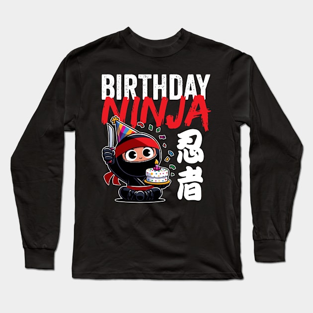 Cute Birthday Ninja Long Sleeve T-Shirt by DetourShirts